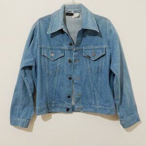 Vintage Sears Roebucks Western Wear 12 Gauge Button Denim Jacket See Measurement
